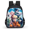 NARUTO Anime Youth Mochila Everyday Backpack,With Adjustable Sling Strap & Front Pocket,Lightweight & Durable,for Boys & Girls Age 5-11