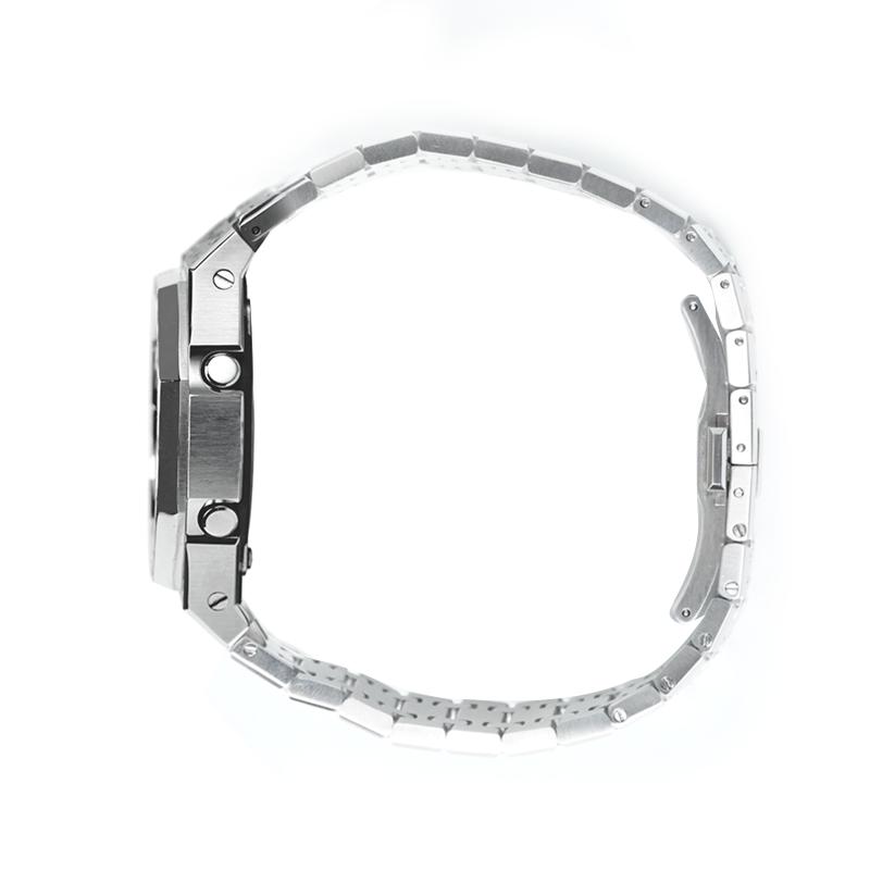 CASIO Customized watch modified series waterproof luminous Quartz Steel Strap same style for men and women white dial JinJuBingSha(QuanDuanZaoYin)