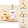 Adorable Plush Duck Keychain Soft Short Plush Duck Animal Keyring For Bags And Gifts