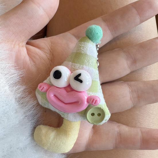 Large Mouth Cartoon Doll Keychain Bag Hanging Decoration Rich Macaron