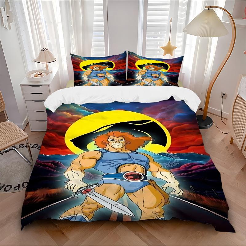 3pcs Thundercats Duvet Cover Set, Includes 1 Duvet Cover and 1/2 Pillowcases (No Insert) yy251104205