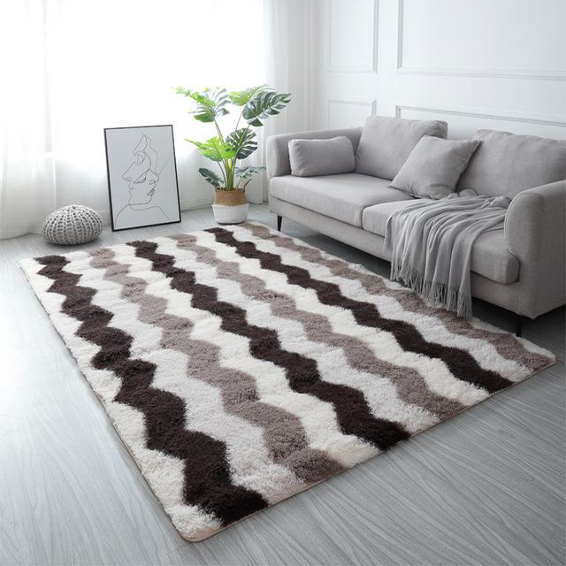 Obývací pokoj Velký koberec 160x230 Měkké a nadýchané Koberce s dlouhými vlasy Chodba Balkon Prádelna Ložnice Protiskluzové podložky Tatami 