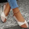 Flat Bottom Fly-woven Single Shoes Women's Color Matching Light Mouth Round Head Lazy Shoes
