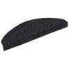 Self Adhesive Stair Treads 15 Pcs 65 X 21 X 4 Cm Black Semi Round Large