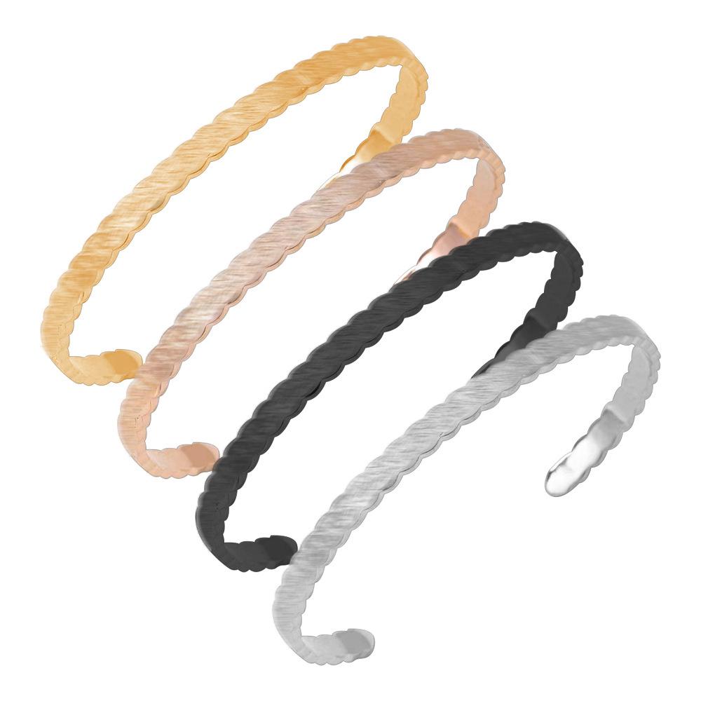 18k Stainless Steel Arabic Rune & Wave Calligraphy Bracelet