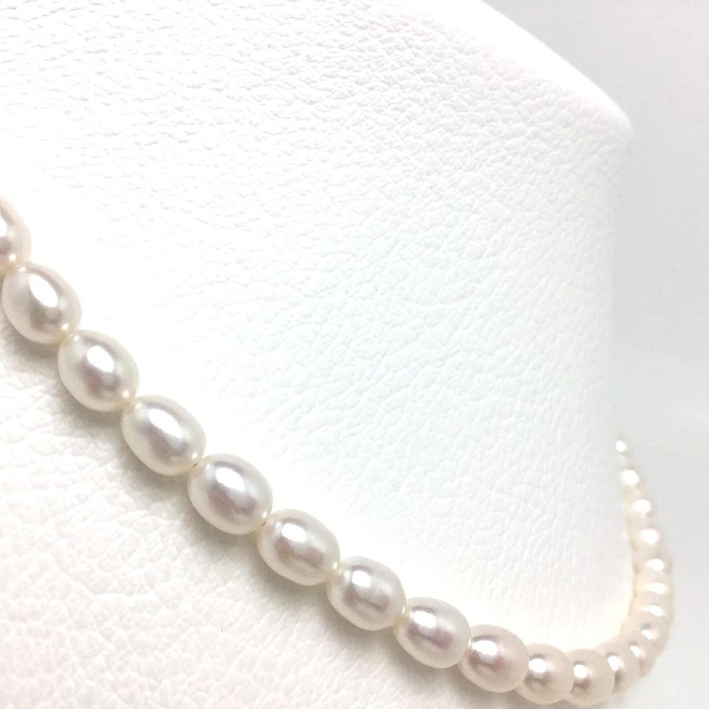 Isowa Pearl (Ise-Shima pearl specialty store) Freshwater pearl necklace 5.5-6.0mm White Magnetic clasp 65715