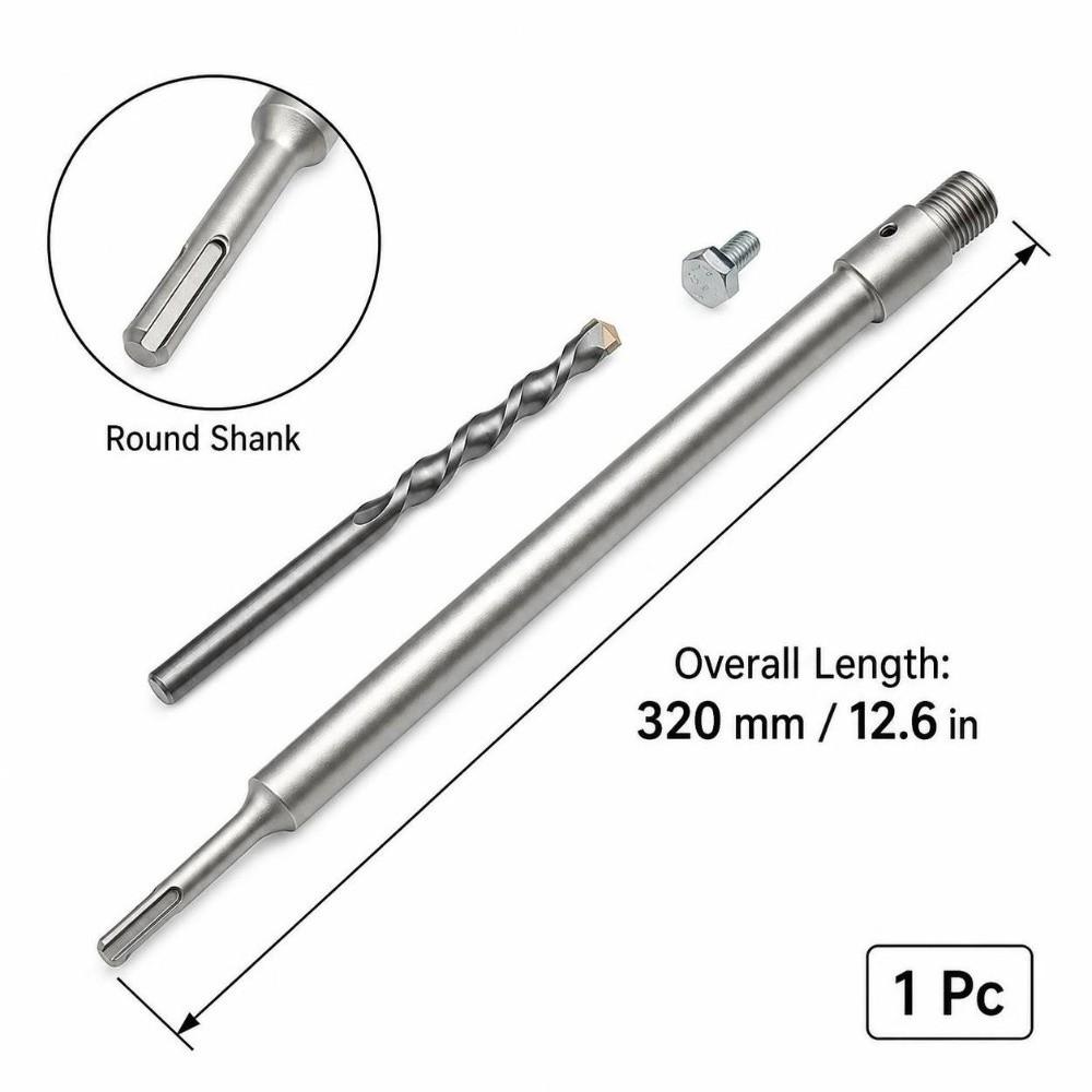 320mm Length Drill Adapter Shank SDS Plus Shank Hollow Core Drill Bit  Hammer Drill Use
