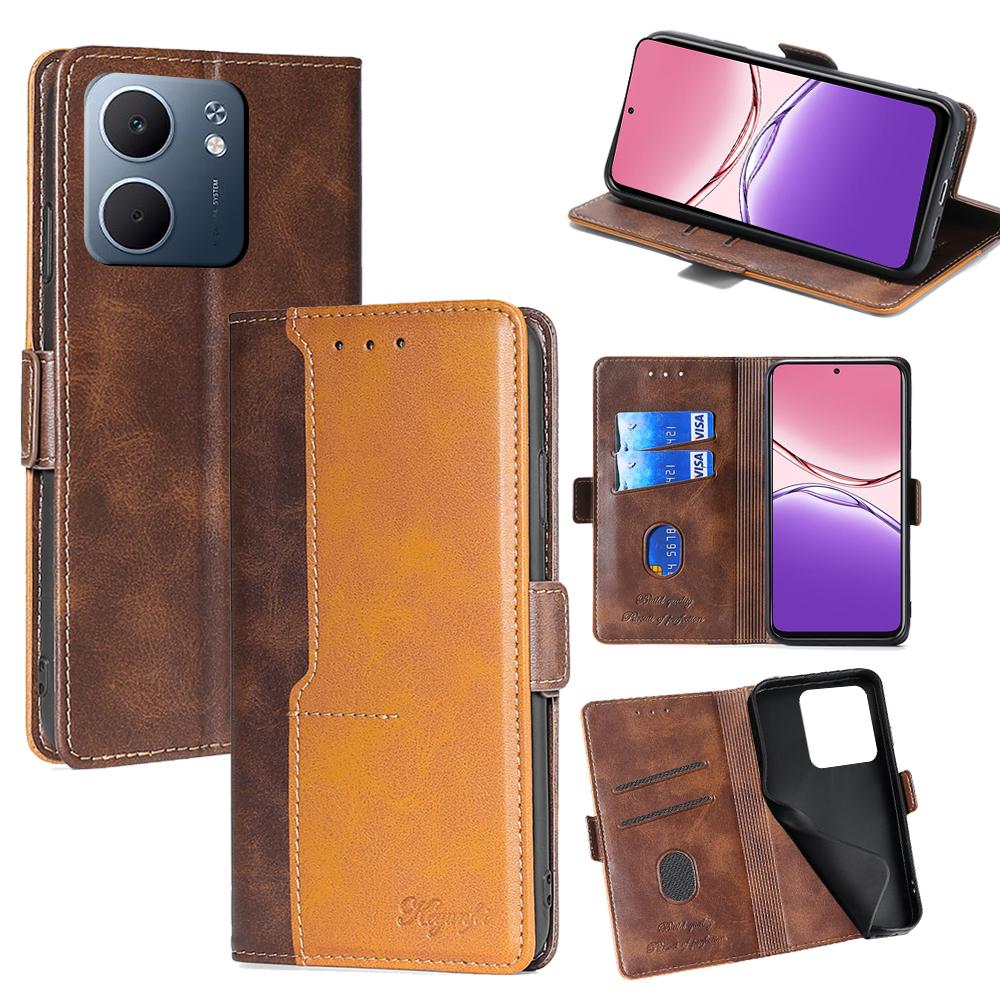 For Oppo A5x 5G Case Contrast Color Wallet Leather Phone Cover