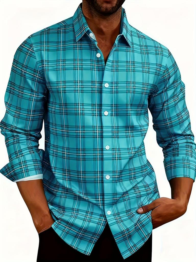 Must-have Plaid Long Sleeve Shirt, Stylish Versatile Casual Wear