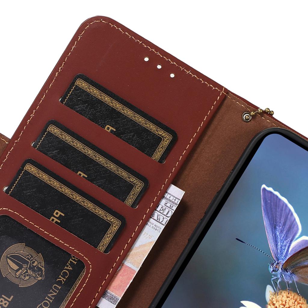For Samsung Galaxy A16 5G/A16 4G Wallet Case Anti-Drop Genuine Cow Leather Phone Cover RFID Blocking