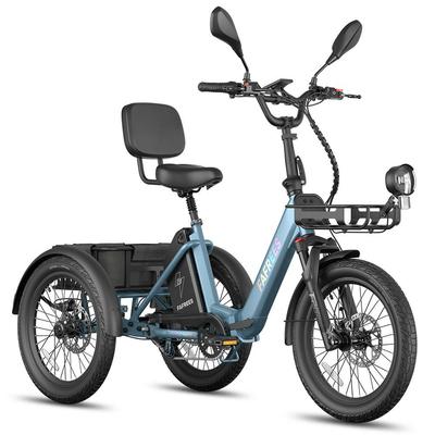 Elektrische Fiets Fafrees F20 Mate 250W Motor Dubbele Schijfremmen Topsnelheid 25km/u Opvouwbare Elektrische Bakfiets 48V 21AH Maximale Belasting 180Kg