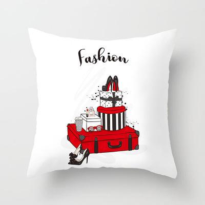 Valentine'S Day Series Patterns Throw Pillow Cover With Short Plush Print For Living Room Sofa Decoration Cushion Cover