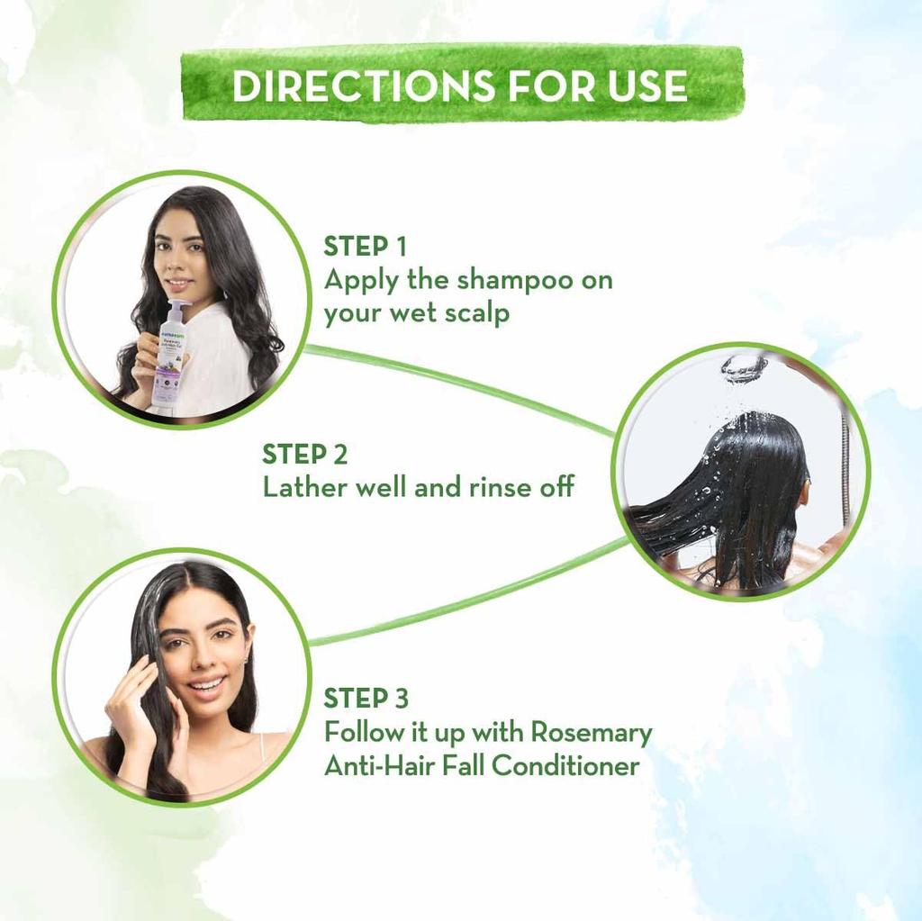 Mamaearth Rosemary Anti-Hair Fall Combo Shampoo + Conditioner 250 ml Each For Stronger, Softer Hair