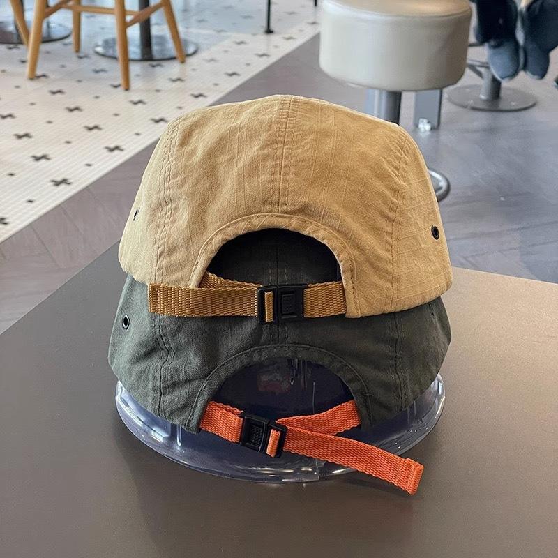 Japanese-Style Short-Brim Five-Panel Baseball Cap Embroidered Sports Sun-Shading Outdoor Duckbill Hat Street Soft-Brim