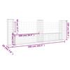 Vidaxl Ogrodzenie Gabionowe Z 3 Słupkami, Żelazo, 260X20X100 Cm