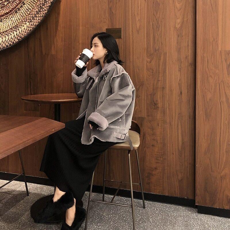 Black Knitted Dress Temperament Muse Fan Sweater Skirt Autumn Women's New