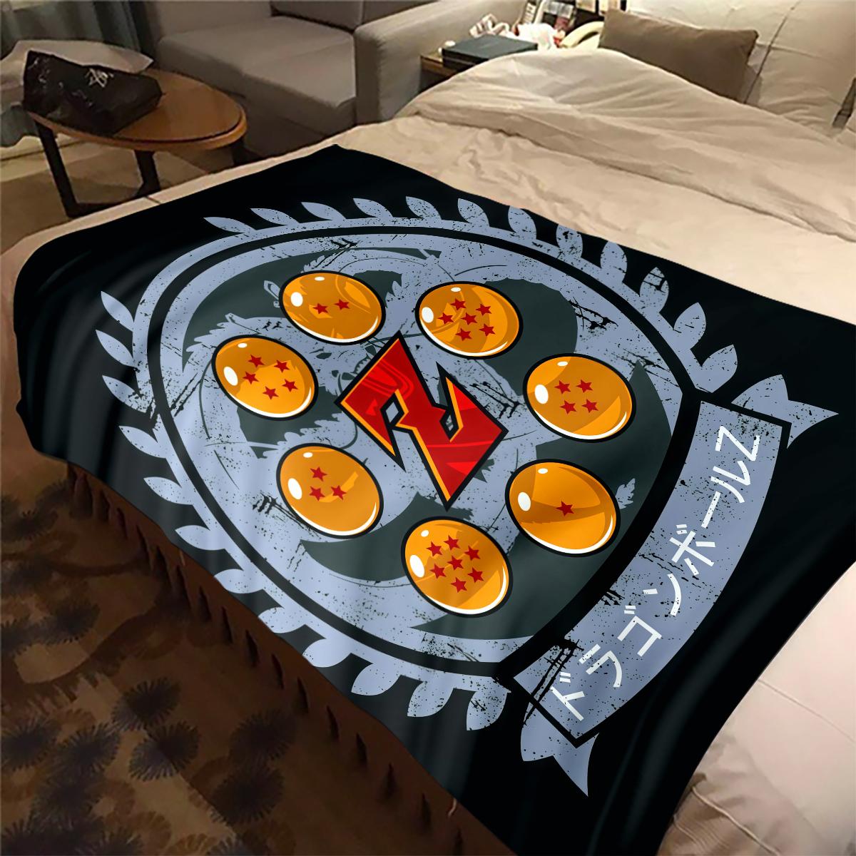 

1PC DRAGON BALL Print Flannel Blanket, High quality All Seasons, Home Decor, Warmth and Comfort, Perfect for Christmas Gifts 80cm x 120cm