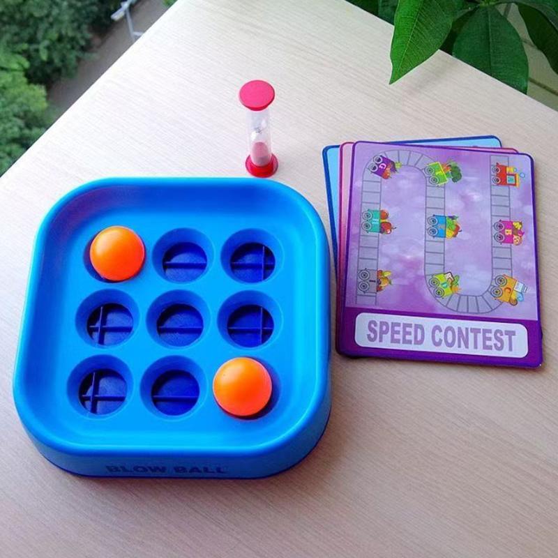 Kids' Oral Trainer Blowing Game Lung Capacity Blowing Ball Training Board Game Sound Training Sensory Toy For Early Education