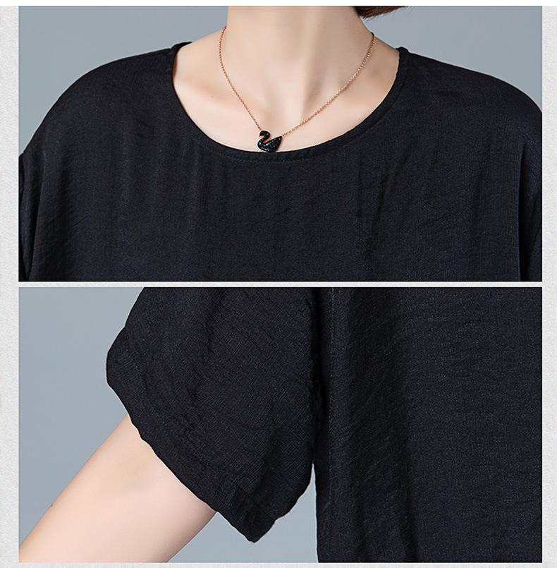 2025 Summer Fashion: Mom's Petite Cotton-Linen Casual Two-Piece Set