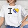 Bosnia and Herzegovina Flag Accessories Unisex T Shirts Cotton Tee Graphic Printed Tshirt Clothing