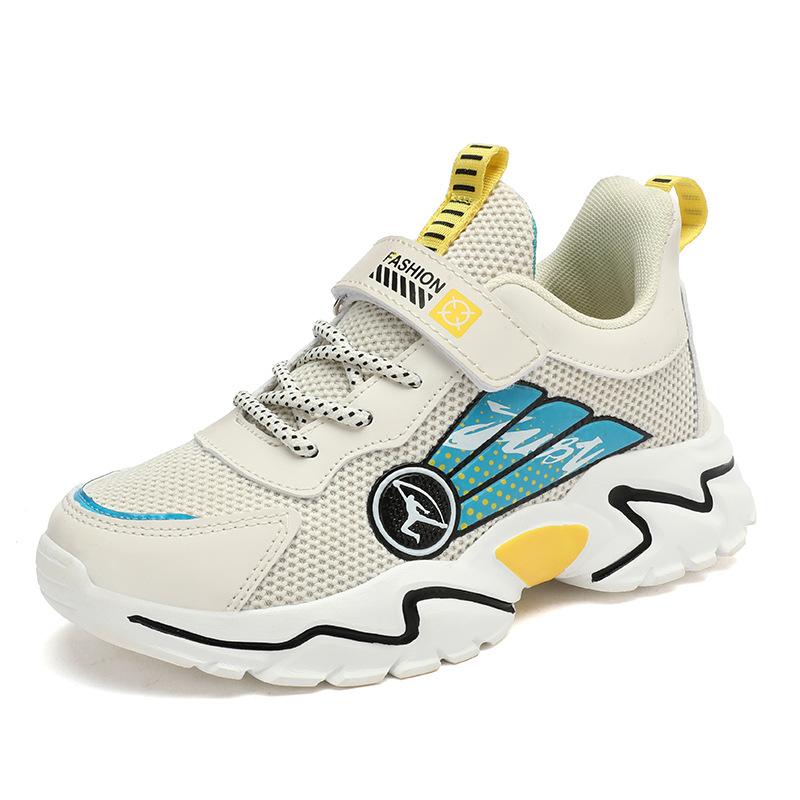 Boys' shoes 2025 new children's sports shoes breathable mesh shoes trendy casual shoes medium and older children's running shoes