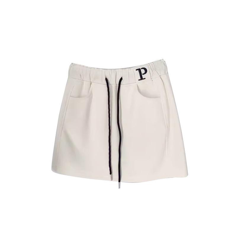 Grey short sports guard culottes women's spring new high-waisted anti-light shorts hip-wrapped A-shaped skirt