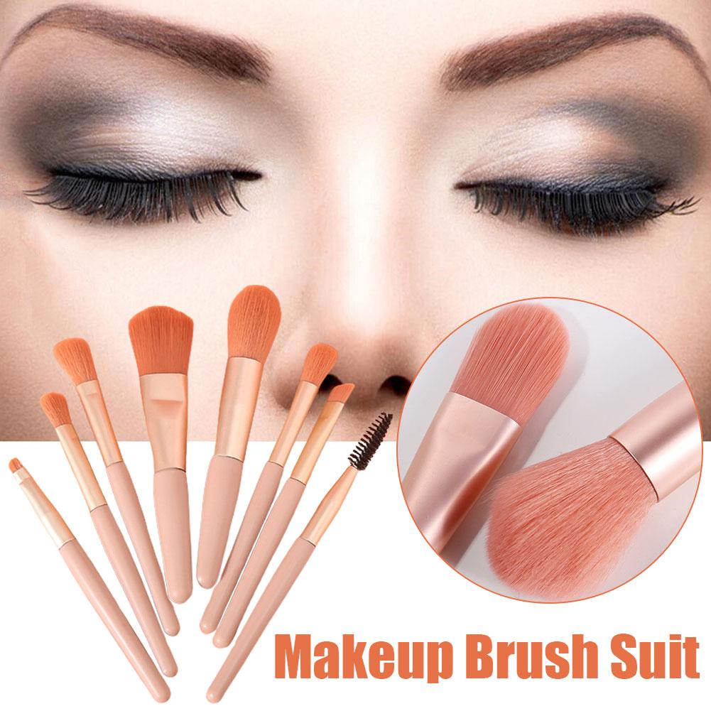 

Мини-набор кистей для макияжа из 8 предметов, портативный дорожный набор, мягкие тени, оптовая продажа, тональный крем для волос, инструменты для волос B T3C6