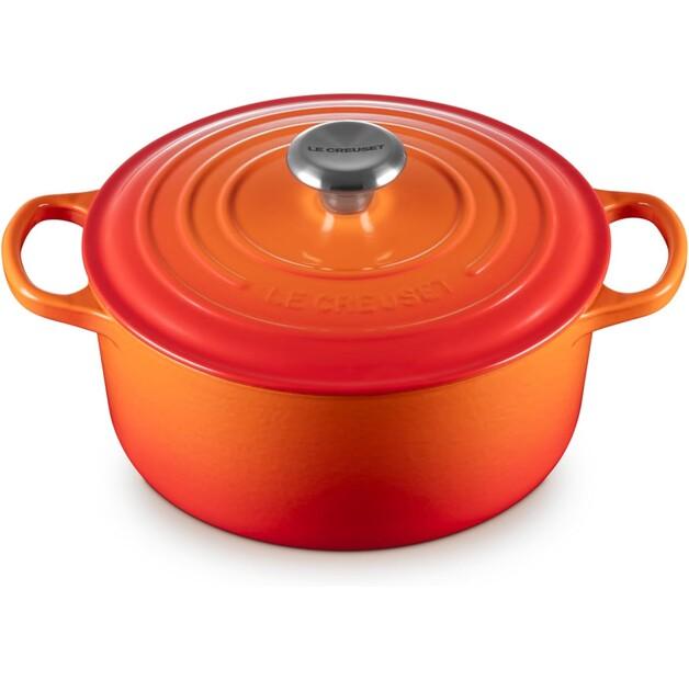 Чугунная жаровня Le Creuset Signature круглая 24 см красная 4,2 л (21177240902430)