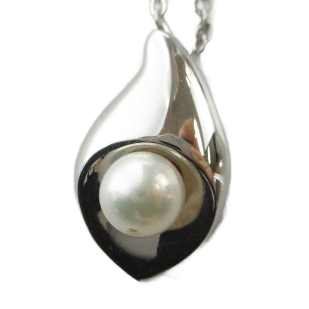 Used TASAKI TASAKI necklace accessory pendant 6mm pearl silver color GY18 /MQ