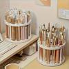 360° Rotating Paint Brush Holder, Cosmetics Rack Student Desktop Rack Large Capacity Pen Holder Multifunctional Cosmetic Brush Display Rack