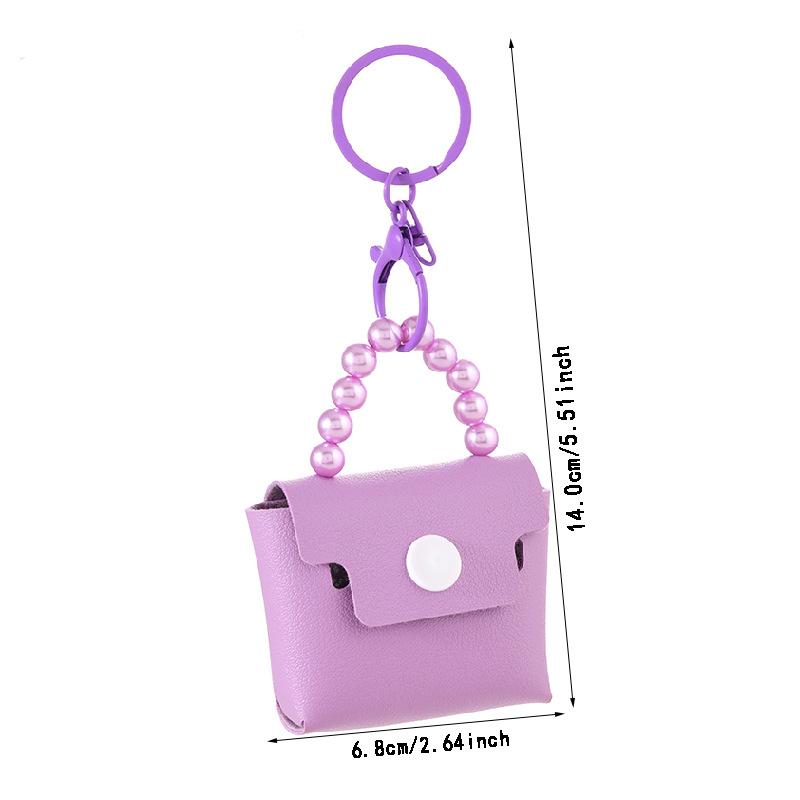 Cute Mini Keychain Handbag Shape Coin Purse Key Holder Pendant Jewelry Accessories Bag Decor