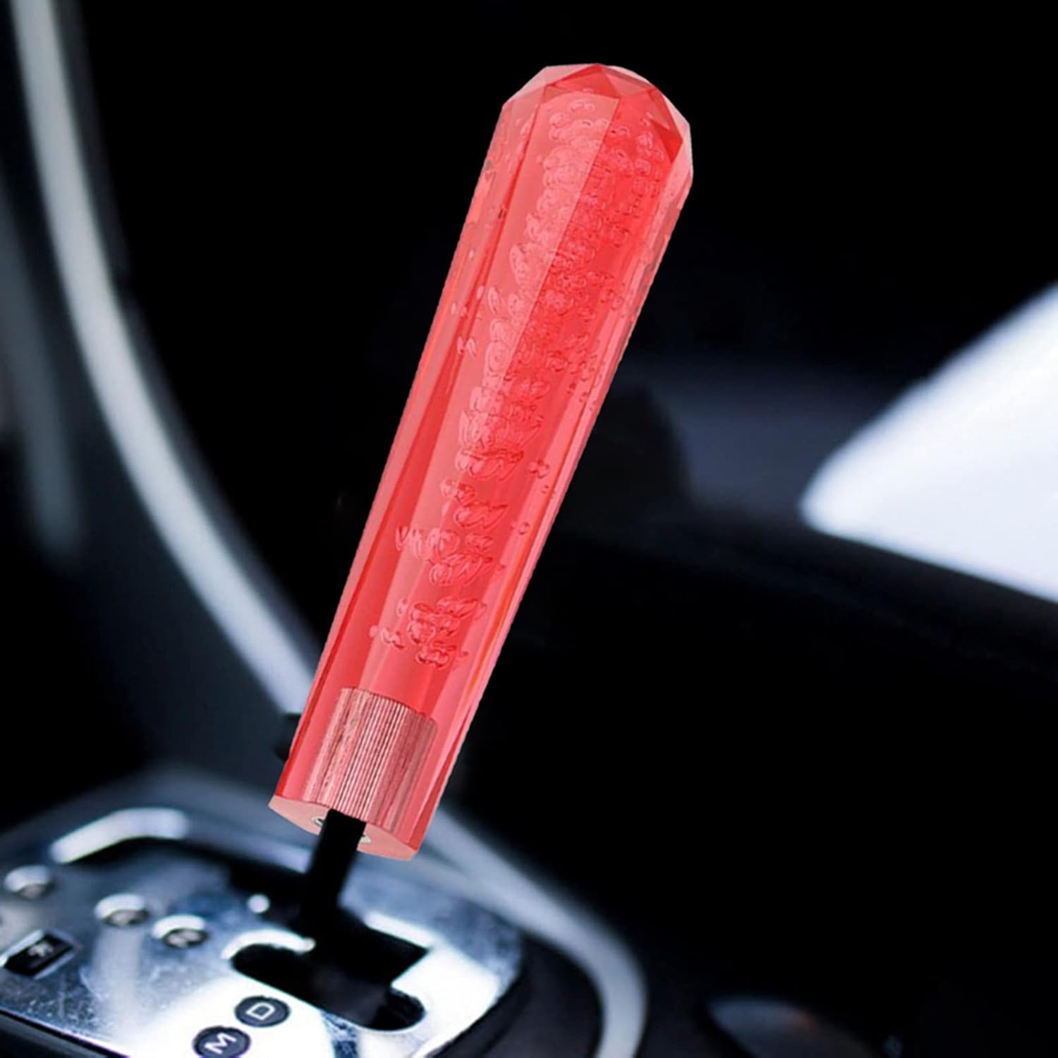 

Gear Shift Knob Crystal Diamond Automatic Gear Shift Knob Car Luminous Modified Bollard Head 100 mm красный