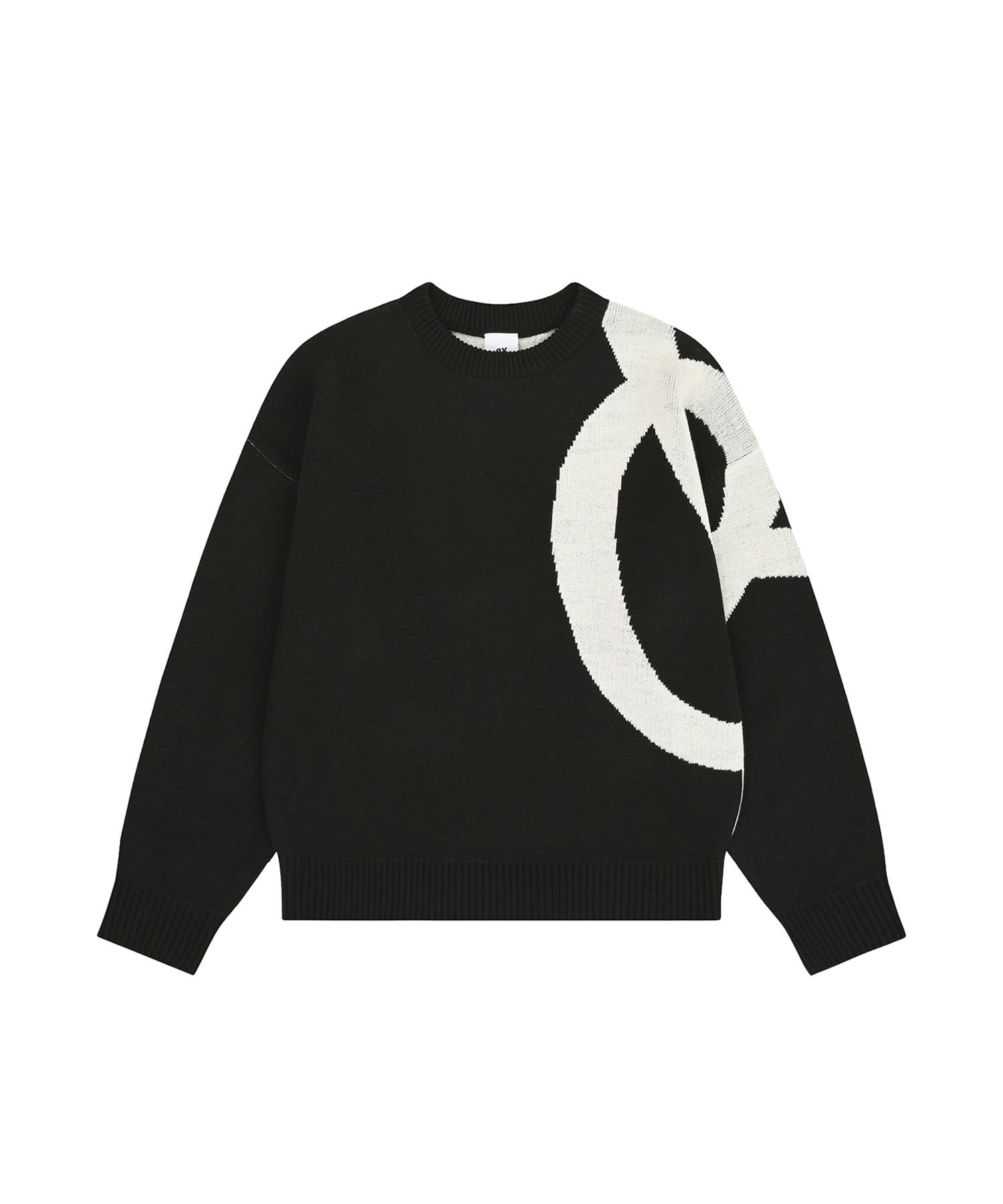 Oy Bold Logo Knit - Black 2