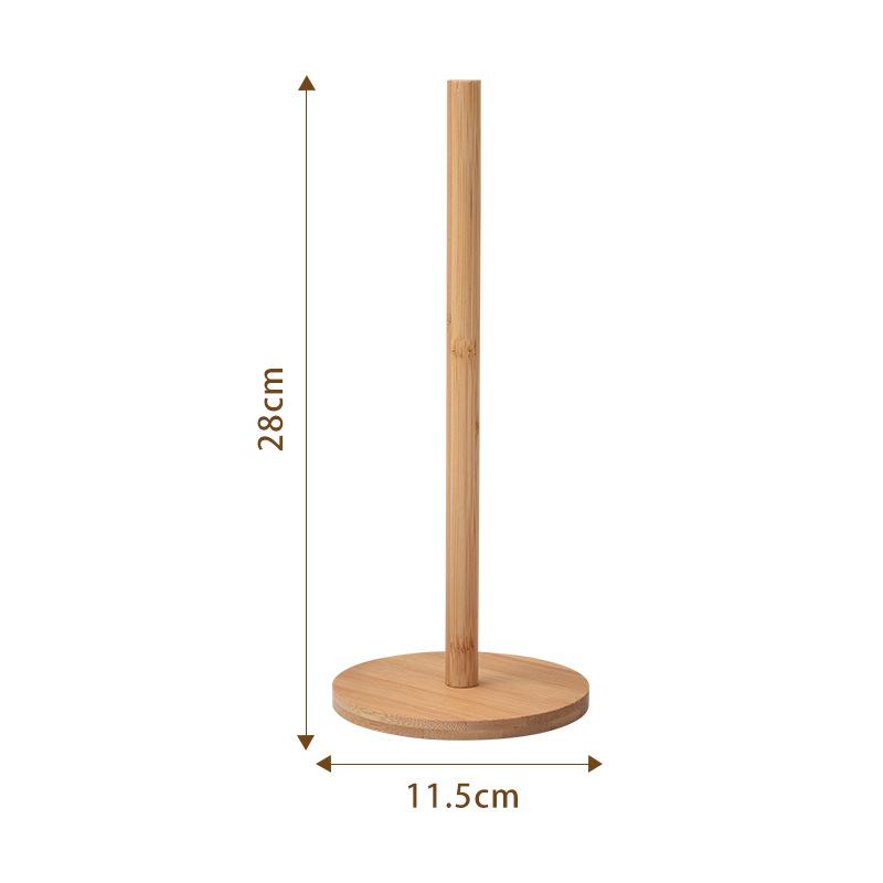 Wood  Durable Anti-Skid Tissue Vertical Stand Rack Hook For Kitchens Bathrooms Living Rooms Restaurant