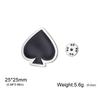 Classic Poker Brooches Spade Heart Club Diamond Brooch for Women Men Stainless Steel Jewelry Enamel Lapel Pins Badge Hat Clothes