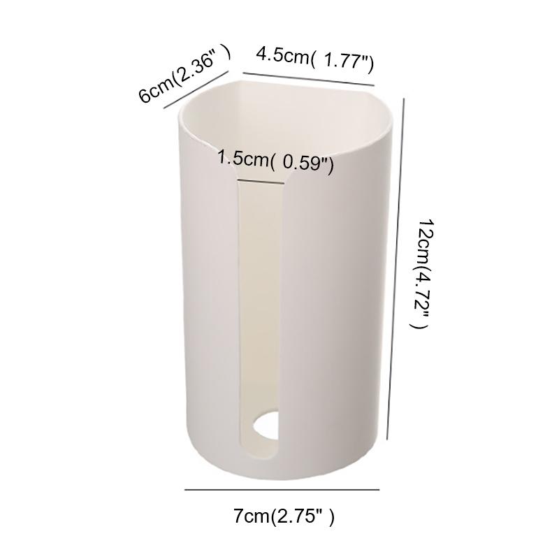 Wall Hanging Nail-Free Plastic Garbage Bag Holder Mounted Trash Bag Storage Box Cotton Pad Container For Home Kitchen Bathroom