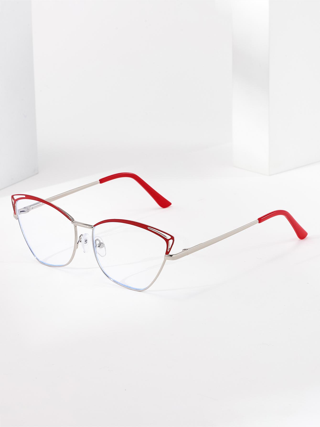 

Latest metal polygonal anti-blue frame plain glasses frame is slim and retro and ultra-light for Daily Use for Daily Use