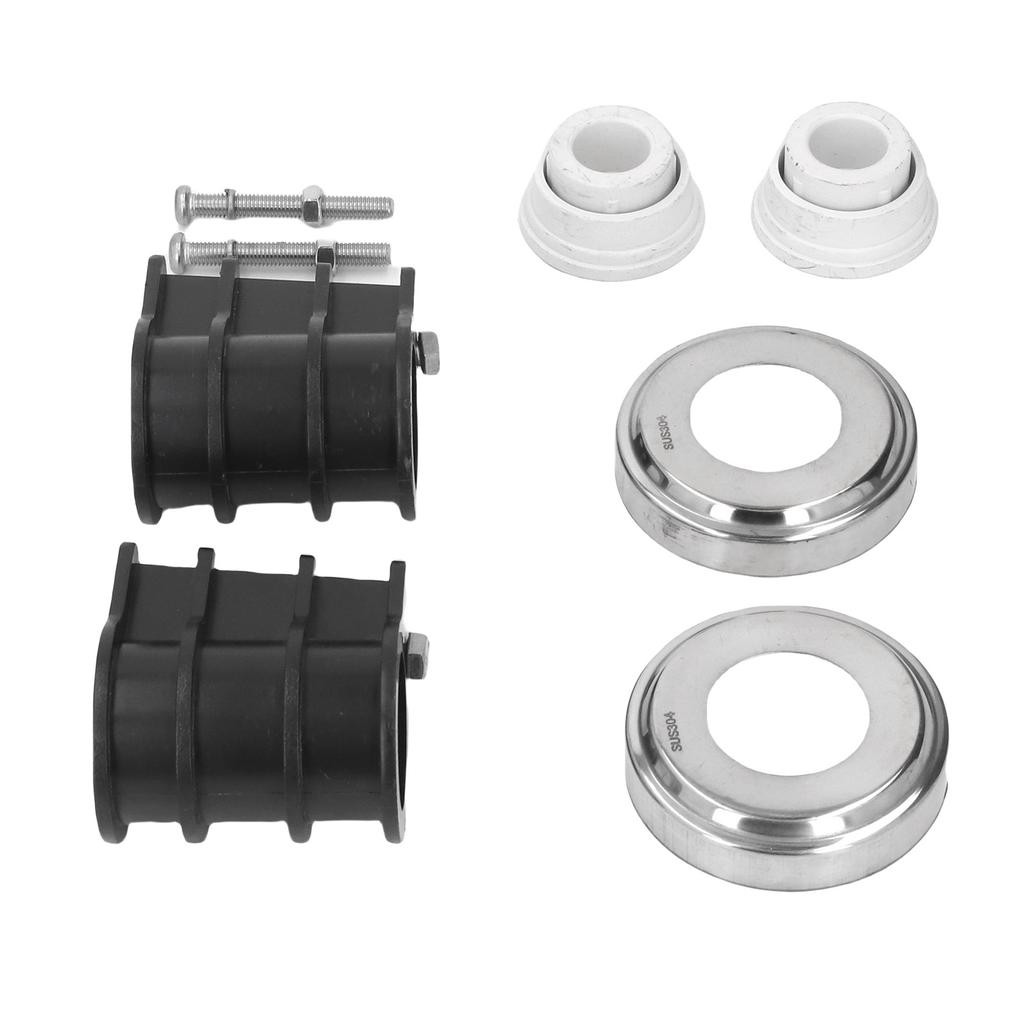 Badeleider Erstatningssett 304 Rustfritt Stål Dekkplater Støtfangerbolter Muttere Anker for 42mm Rør Svømmebasseng