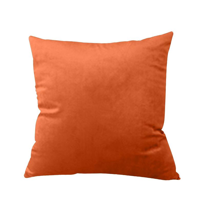 Short Plush Pillowcase Ins Style Solid Color Simple Pillow Sofa Cushion Flannel Pillow Light Luxury