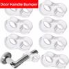 1pc PVC Door Stopper Clear Windproof Door Stop Multi-Compartment Door Handle Bumper Home Office