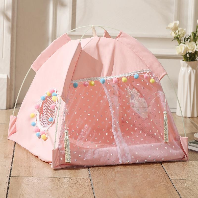 Custom Hot Sale Washable Dog Tent Spring Summer Pet Tent Breathable Pet House Small Dog And Cat Tent