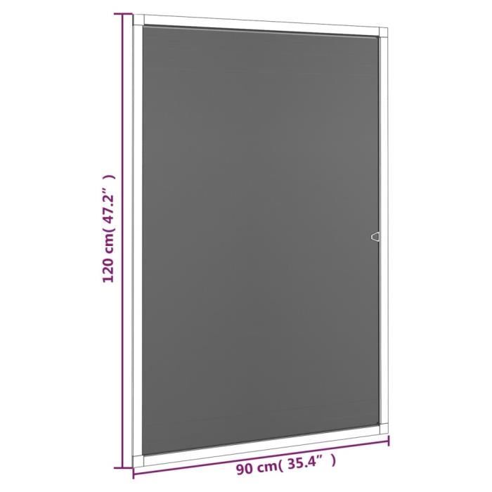 VidaXL Moustiquaire pour fenêtres Marron 90x120 cm 153835