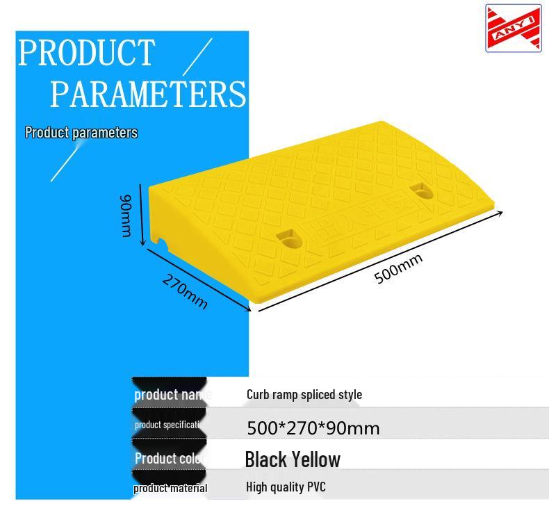 Portable Curb Ramp Triangle Pad for Cars