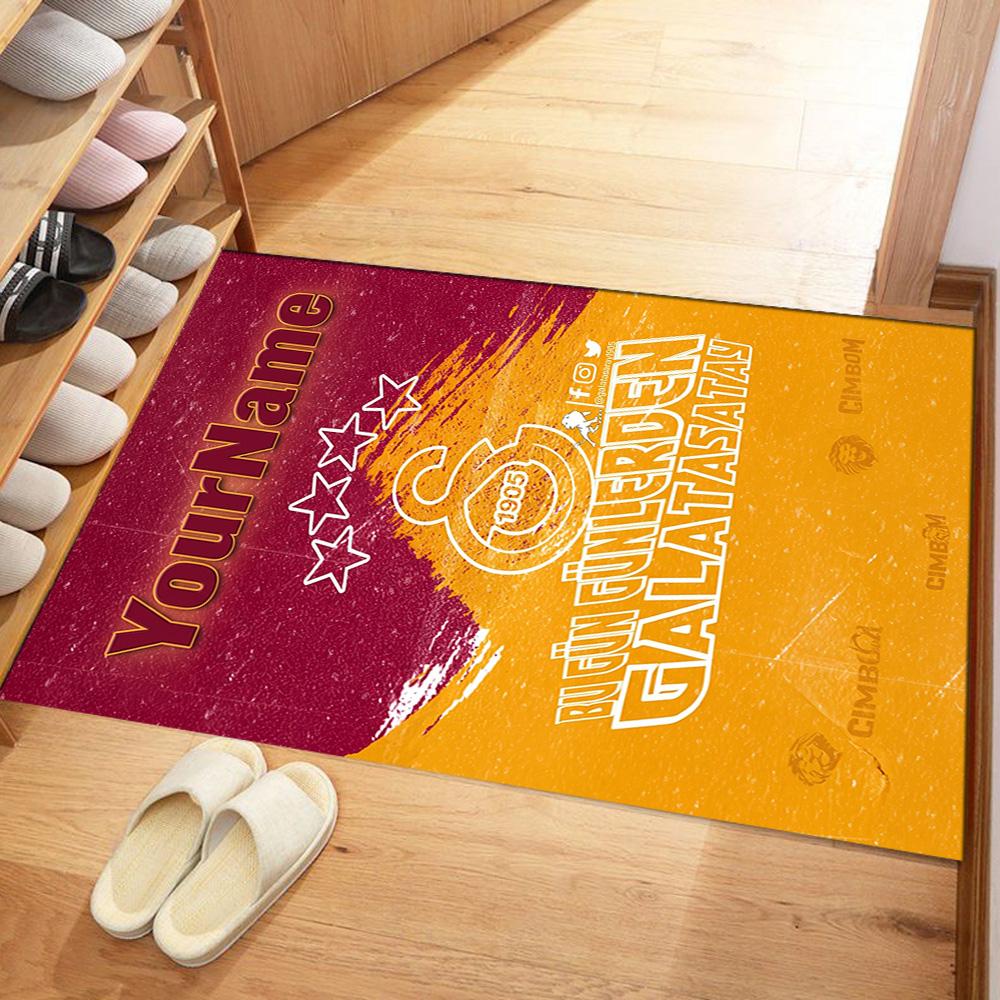 Galatasaray Customize Text Carpet Design For Game Room Hallway Playrooms Outdoor Antislip Rug Decorate Offices