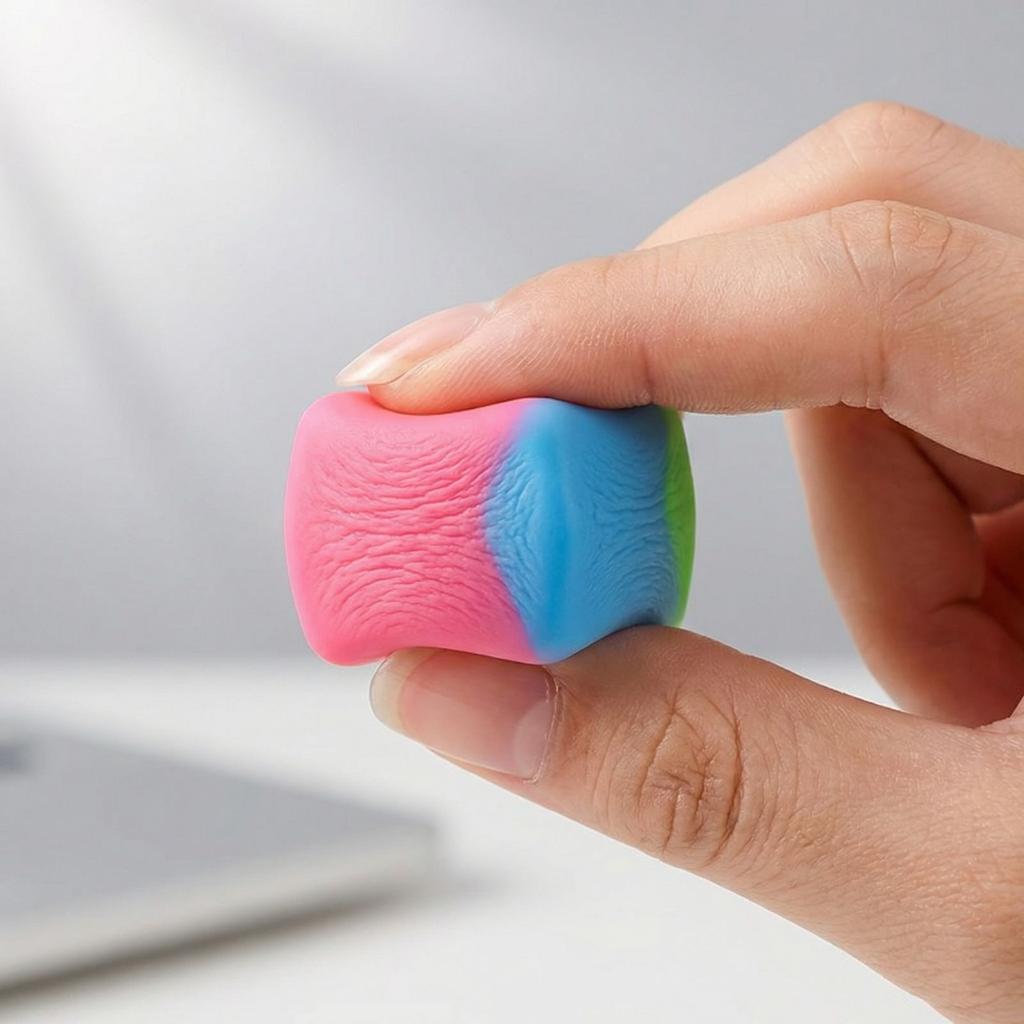 Random Color Squishy Cube, Stress Relief Cube, Stretchy Fidget Cube For Anxiety Relief, Quiet Fidgets For Classroom
