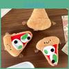 Weiche und kuschelige Pizza-Stoffpuppen-Schlüsselanhänger Flauschige Käsedekoration für Taschen