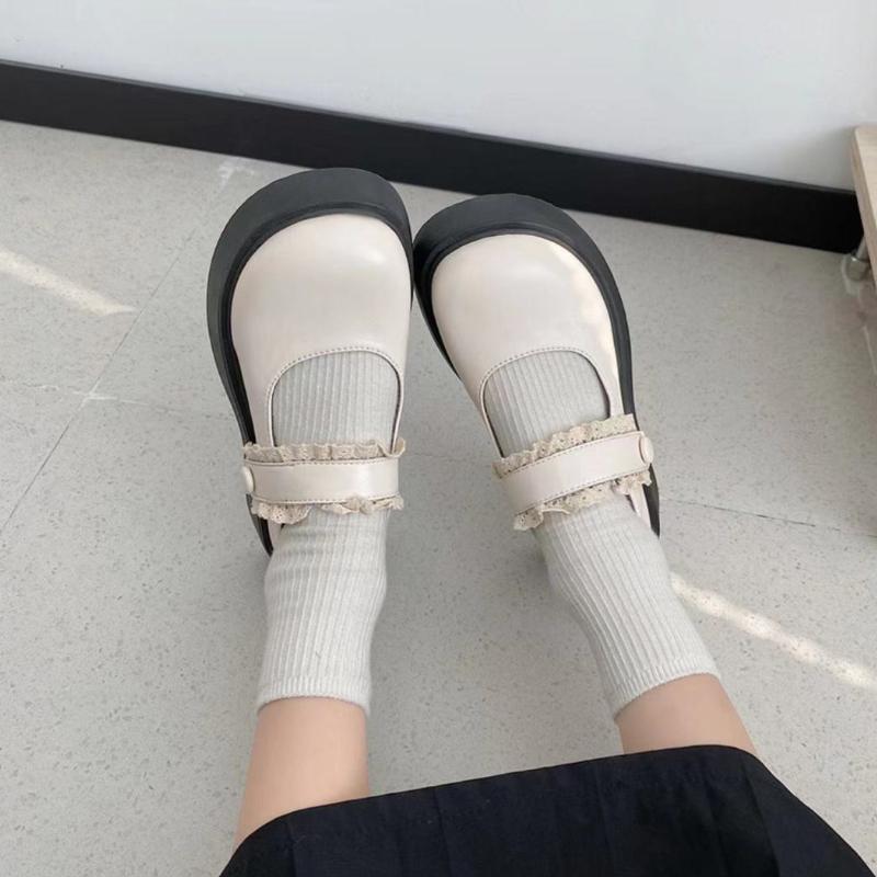 Fashion New Vintage Mary Jane Small Leather Shoes 2024 Spring and Autumn Thick Sole Versatile Design Feel Single Shoe Zapatos De Mujer