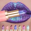 Metallisch Violett Chamäleon Lippenstift Farbwechselnd Matt Glitzer Diamant Lippenstift Wasserdicht Perlglanz Lipgloss Sexy Make-up