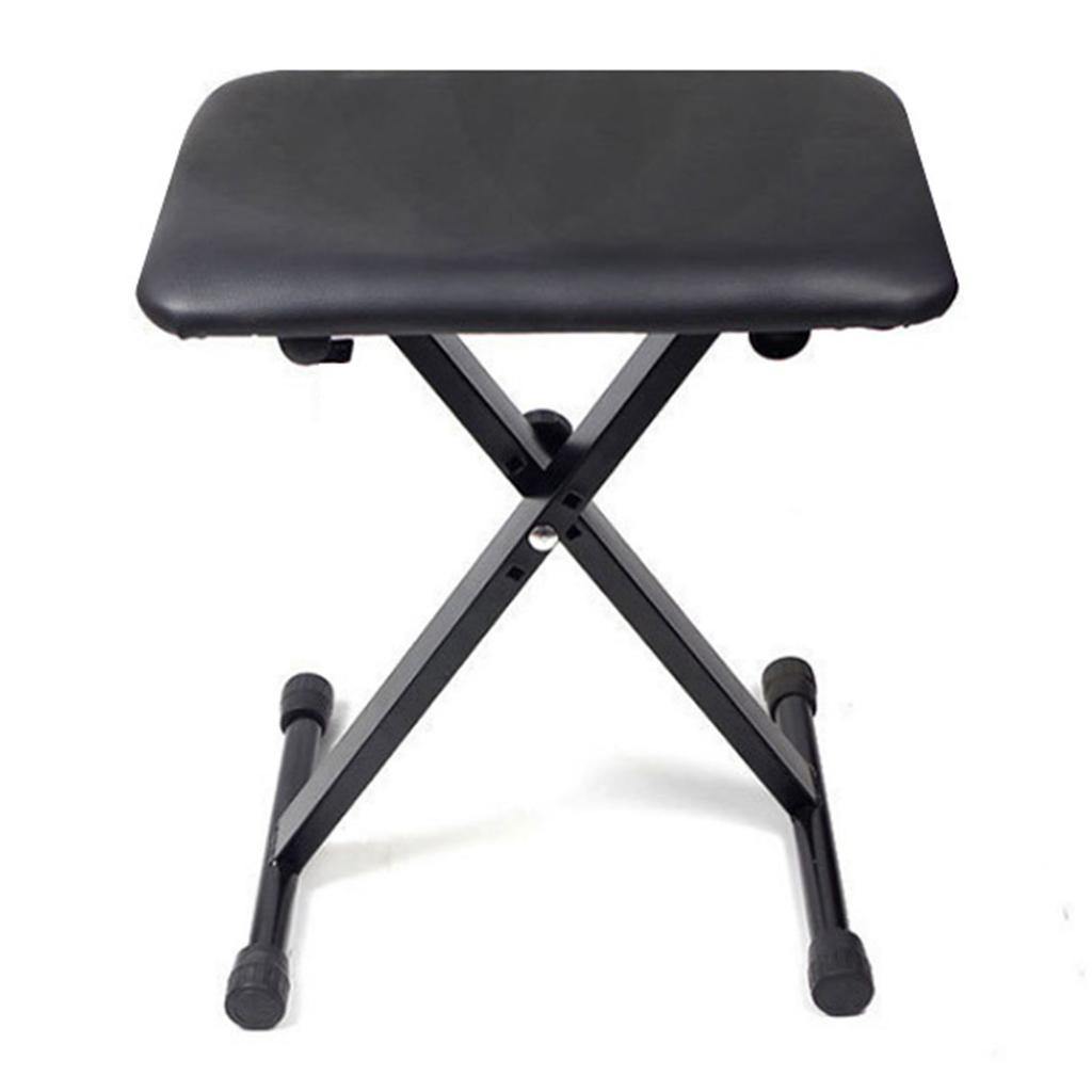 Tattoo Folding Stool Portable Microblading Beauty Salon Height Adjustable Metal PU Leather Stool