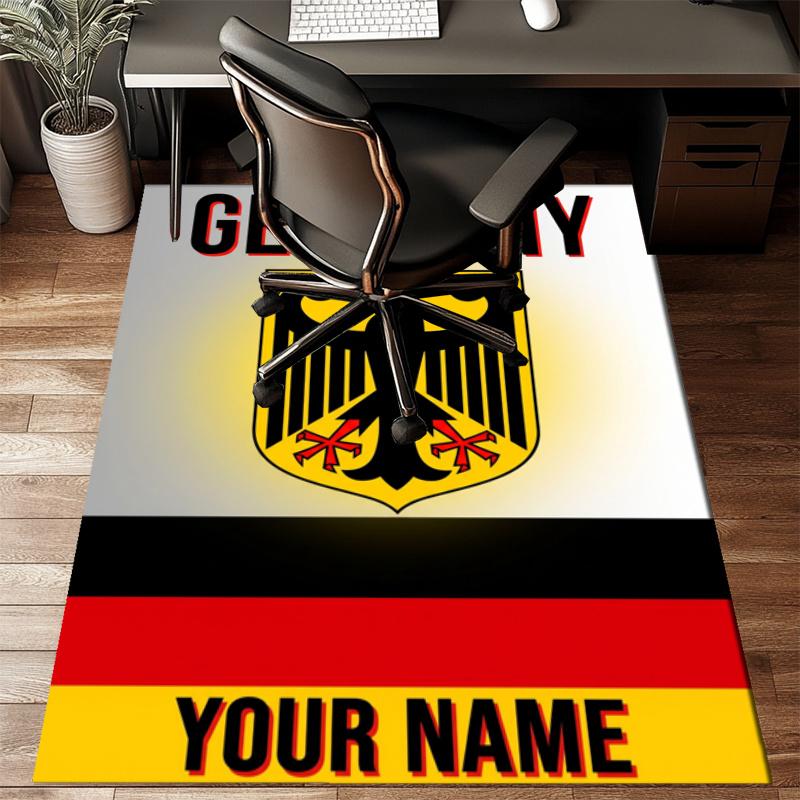 Custom Name Bundeswappen Rug - Decorative Non-slip Carpet With YourName For Bedroom Or Office Perfect Gift For Family And Friends